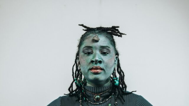 Mystical Green Goddess Portrait Art 4K Desktop Wallpaper