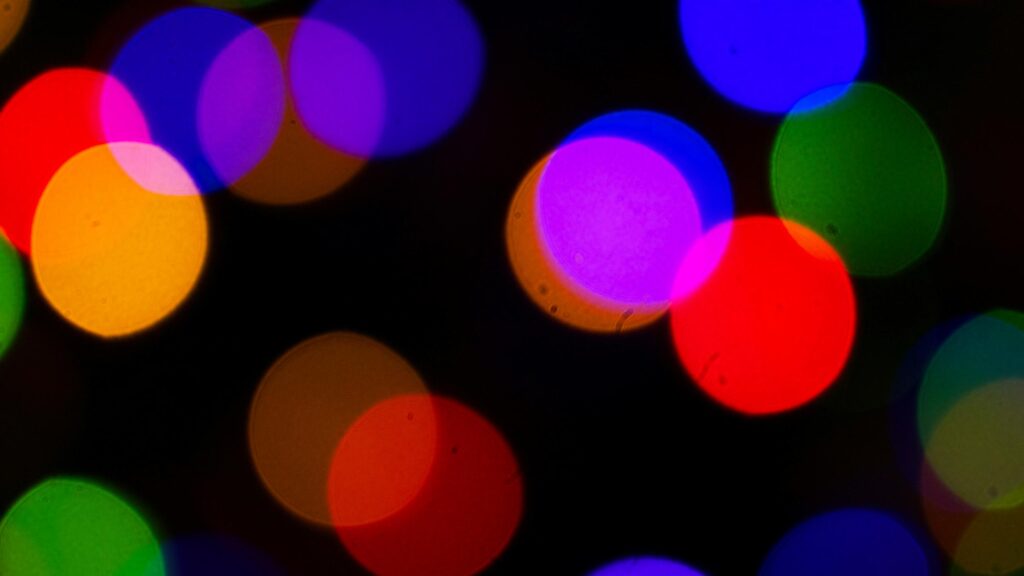 Vibrant Multicolored Bokeh Lights Abstract 4K Desktop Wallpaper
