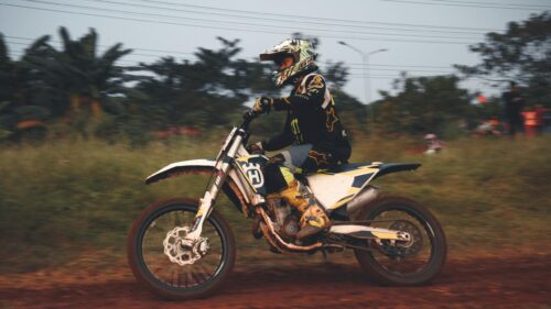 Action Motocross Rider on Husqvarna Bike Desktop Wallpaper