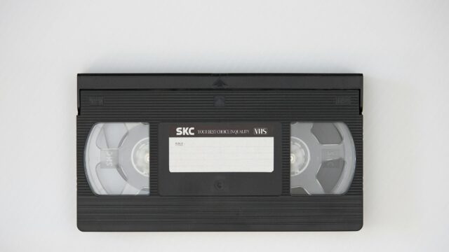 Classic Black SKC VHS Video Tape Retro Technology Desktop Wallpaper