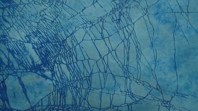 Abstract Blue Cracked Texture Surface Artistic 4K Desktop Wallpaper