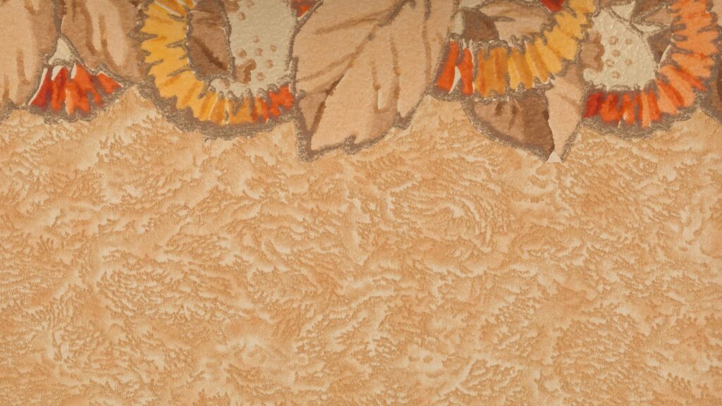 Vintage Floral Pattern with Textured Beige Background Desktop Wallpaper