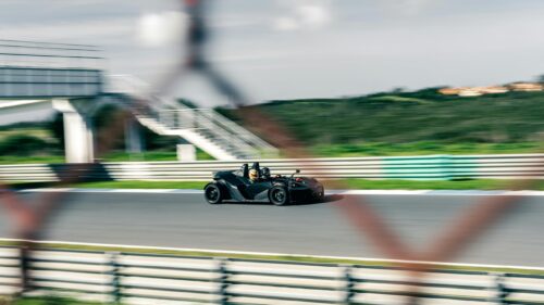 KTM X-Bow Sports Car Racing on Track Desktop Wallpaper