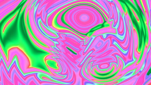 Vibrant Abstract Neon Swirls and Psychedelic Fluid Liquid Art 4K Wallpaper