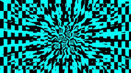 Cyan and Black Abstract Geometric Pattern 4K Wallpaper
