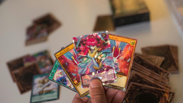 Anime Trading Card Game Hand Holding Rare Holo Harpie Lady Desktop Wallpaper