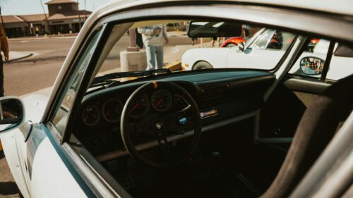 Vintage Porsche 911 Interior View Classic Sports Car 4K Wallpaper