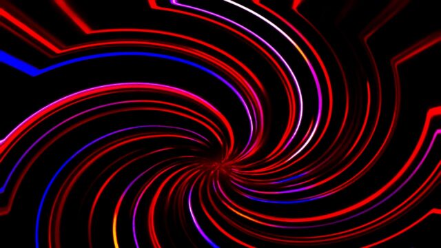 Abstract Red and Blue Neon Spiral Light Vortex Desktop Wallpaper