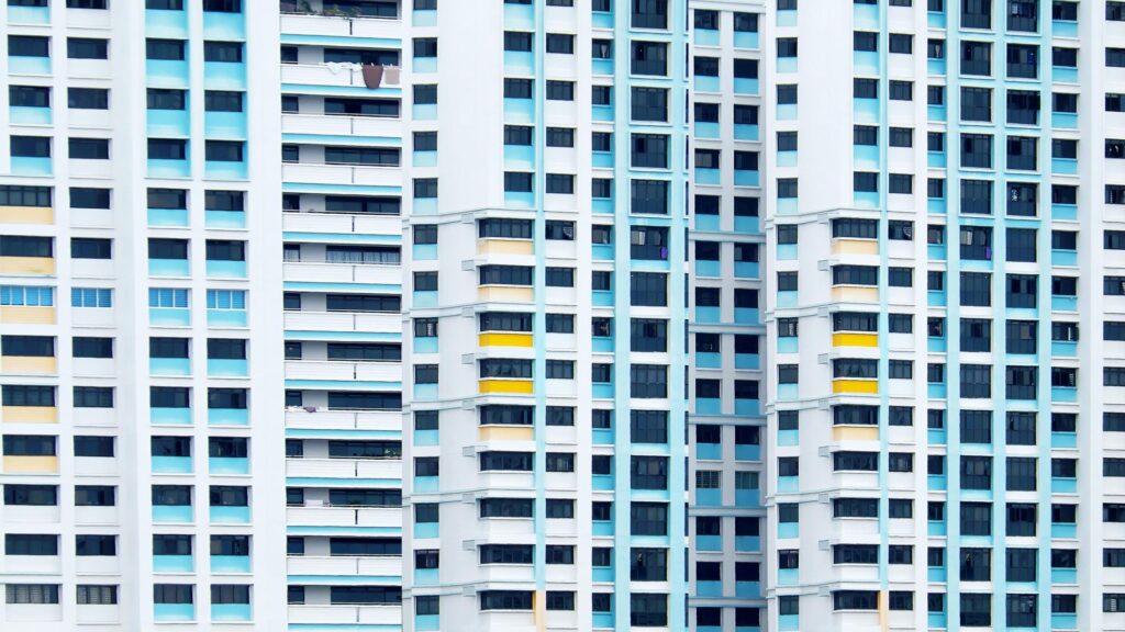 Modern HDB Apartment Building Architecture 4K Wallpaper