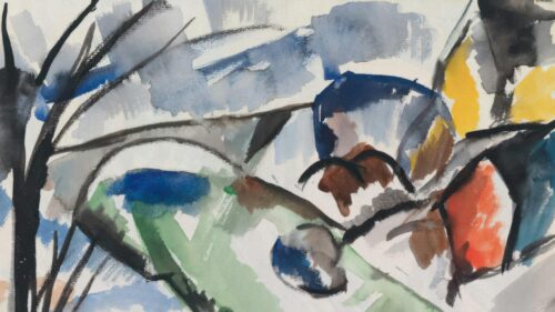 Abstract Watercolor Expressionist Art Desktop Wallpaper