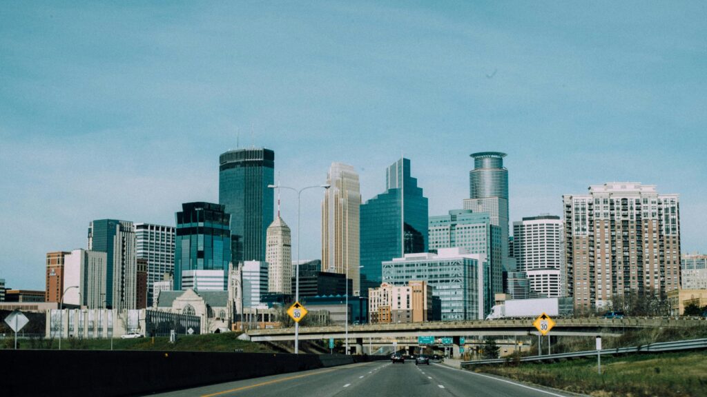 Stunning Minneapolis Downtown Skyline View 4K Desktop Wallpaper