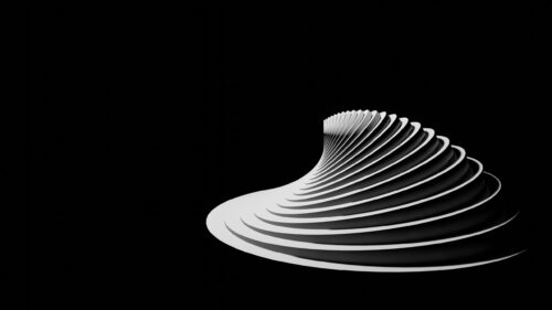 Abstract White Swirling Spiral 3D Minimalist 4K Wallpaper