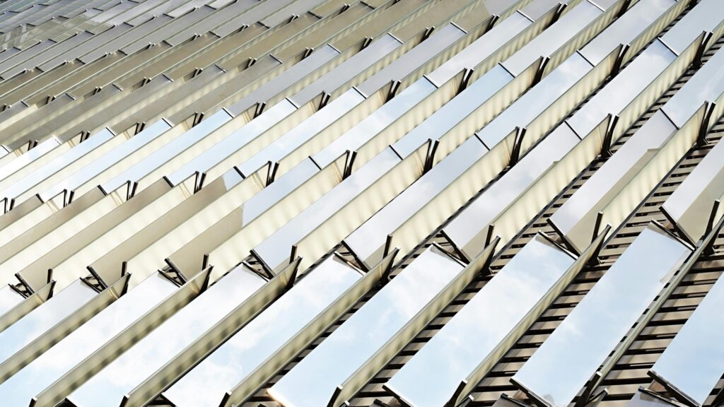 Abstract Geometric Glass Facade Architecture 4K Wallpaper