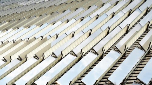 Abstract Geometric Glass Facade Architecture 4K Wallpaper