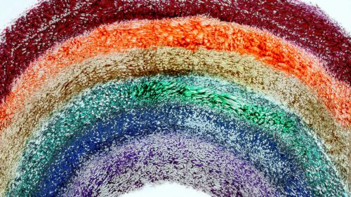 Vibrant Abstract Rainbow Paint Swirls 4K Desktop Wallpaper