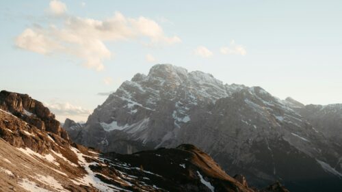 Majestic Dolomite Peaks at Golden Hour 4K Desktop Wallpaper