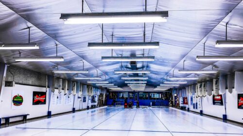 Professional Curling Rink Interior Sports Desktop Wallpaper