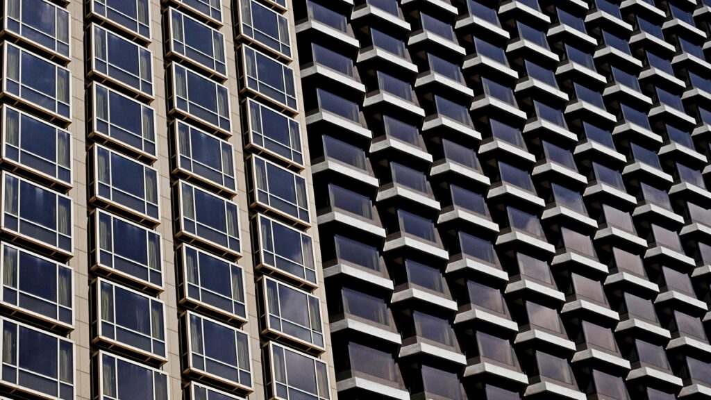 Abstract Geometric Skyscraper Architecture 4K Wallpaper