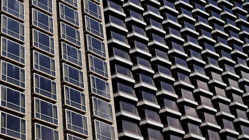 Abstract Geometric Skyscraper Architecture 4K Wallpaper