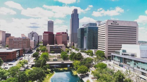 Stunning Omaha Nebraska Skyline Cityscape 4K Wallpaper