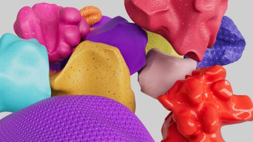 Colorful Abstract 3D Shapes Artistic Composition 4K Wallpaper