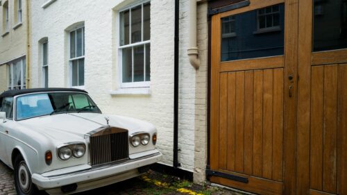 Vintage White Rolls Royce Convertible Luxury Car Desktop Wallpaper