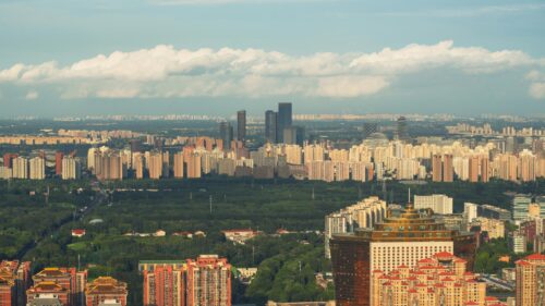 Breathtaking Beijing Cityscape Aerial View 4K Desktop Wallpaper
