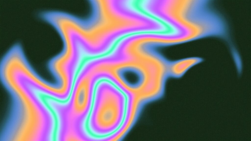 Abstract Neon Liquid Fluid Gradient Art Desktop Wallpaper