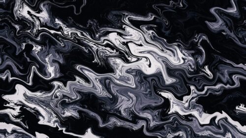 Abstract Liquid Marble Swirl Monochrome Art 4K Desktop Wallpaper
