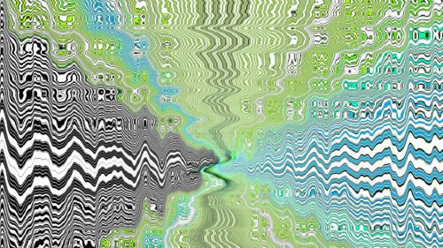 Abstract Green and Blue Wavy Lines Pattern 4K Desktop Wallpaper
