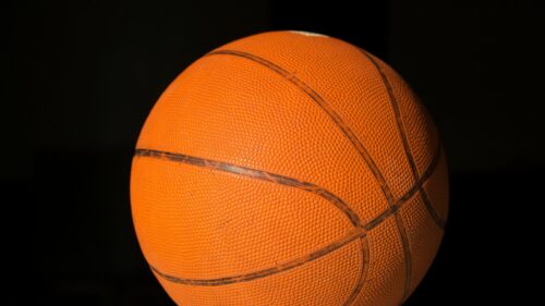 Classic Orange Basketball Texture Close-up 4K Desktop Wallpaper