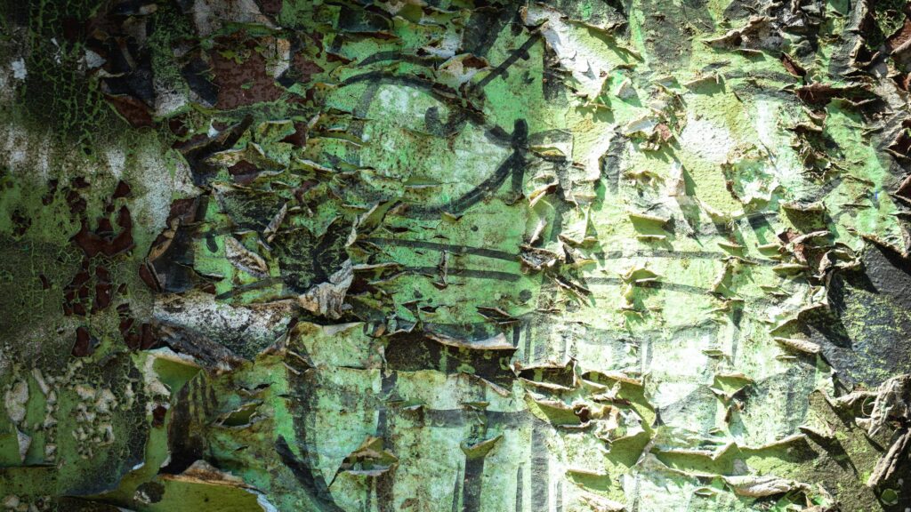 Abstract Peeling Green Paint Texture Grunge Desktop Wallpaper