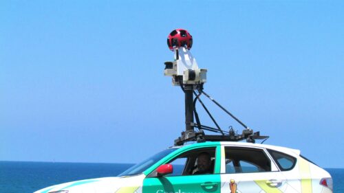 Google Street View Car Driving Along the Coast 4K Desktop Wallpaper