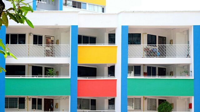 Colorful Modern Architecture Residential Building 4K Desktop Wallpaper