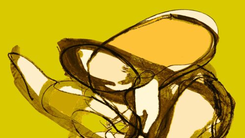 Abstract Gold and Brown Swirl Artistic PC Wallpaper