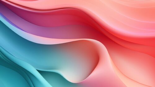 Abstract Pink and Teal Fluid Waves 4K Desktop Wallpaper