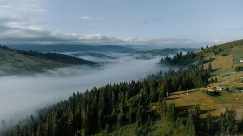 Breathtaking Misty Carpathian Mountain Valley 4K Desktop Wallpaper