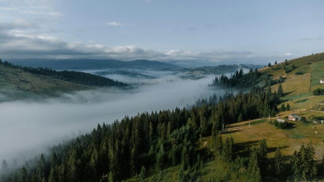 Breathtaking Misty Carpathian Mountain Valley 4K Desktop Wallpaper