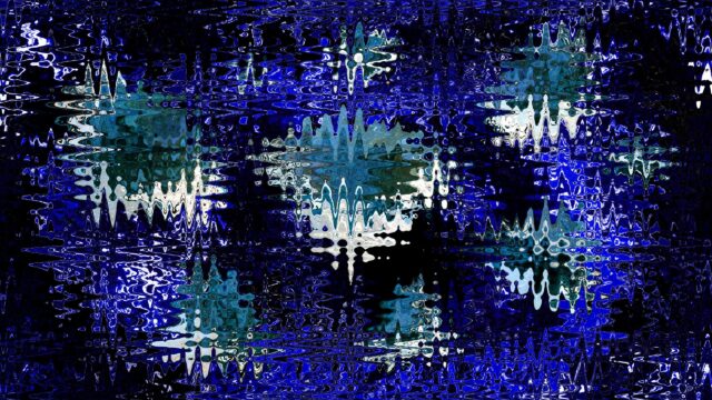 Abstract Electric Blue Glitch Art Design 4K Desktop Wallpaper