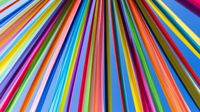 Vibrant Abstract Rainbow Vertical Lines 4K Desktop Wallpaper