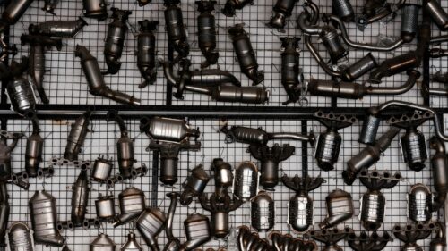 Industrial Auto Parts Catalytic Converter Grid 4K Wallpaper