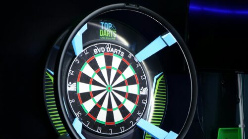 Neon Lighted Dartboard for Gaming Room Desktop Wallpaper