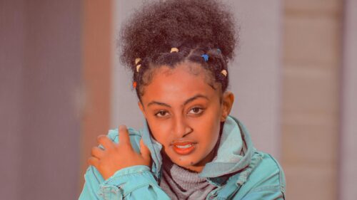 Young Woman in Blue Denim Jacket High Resolution PC Wallpaper