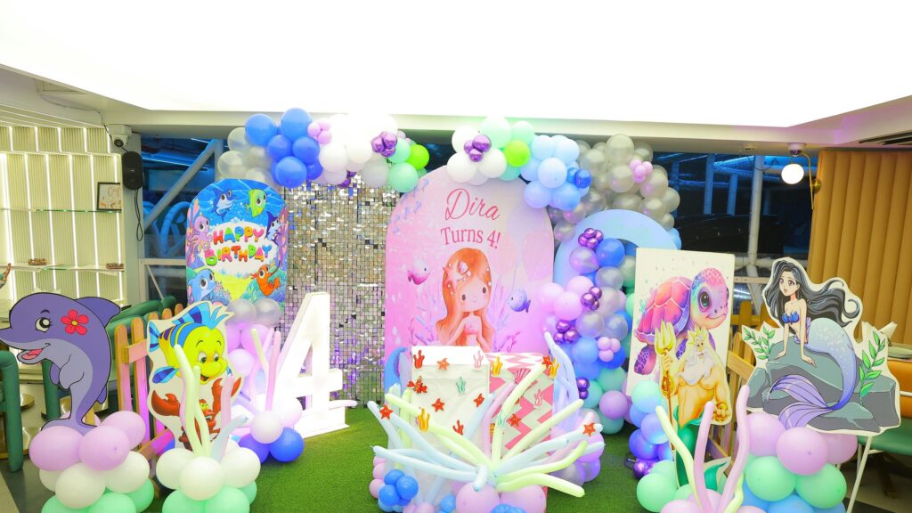 Magical Undersea Mermaid Themed Birthday Party 4K Desktop Wallpaper