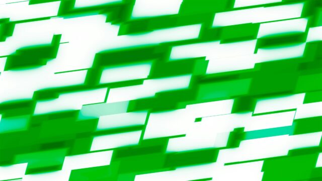 Abstract Geometric Green and White Digital Art 4K Wallpaper