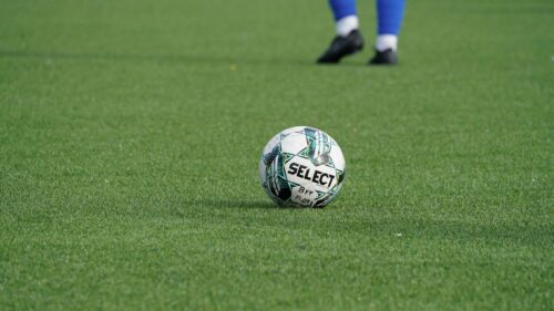 Select Football Ball on Green Grass Field 4K Wallpaper