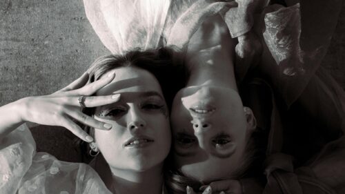 Stunning Black and White Portrait of Two Women 4K Desktop Wallpaper