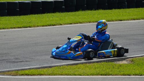 Professional Fernando Alonso Kart Racing Driver on Track 4K Wallpaper