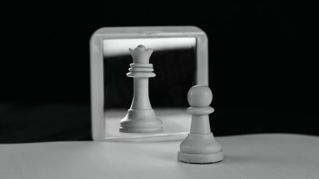 A Chess Pawn Dreaming of Becoming a Queen Abstract 4K Wallpaper