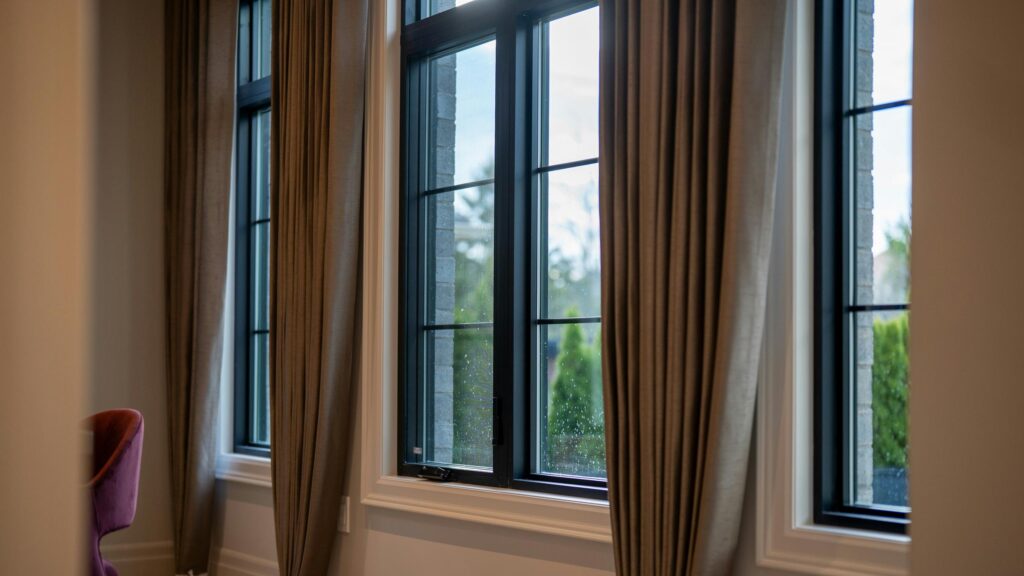 Elegant Modern Window Interior with Soft Curtains 4K Desktop Wallpaper